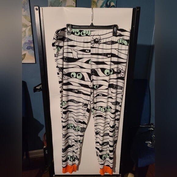 Mens 2pc Halloween pajamas GLOW in the dark. XL - Picture 4 of 7
